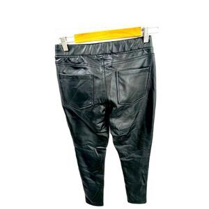 Philosophy Women Faux Leather Black Leggings Jegging Stretch Small Fleece Lining